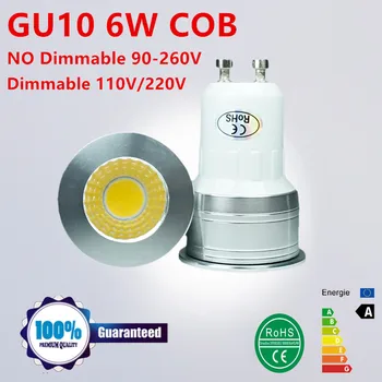 

MINI NEW led GU10 COB dimmable cold white Warm White 6W LED GU10 lamp light replace the Halogen lamp