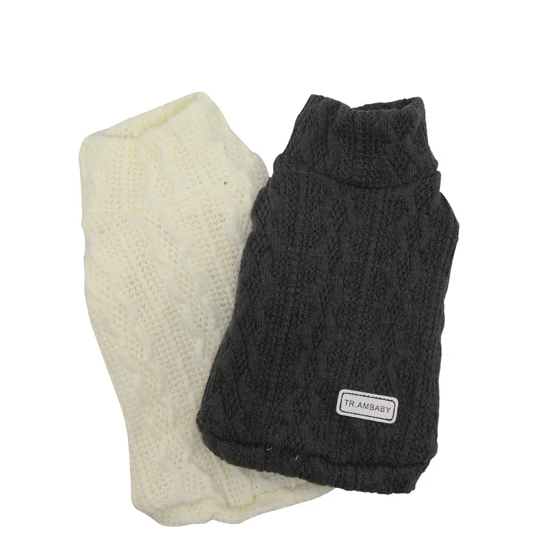 

2019 Dog Clothes for Autumn and Winter High Collar Plain Color Thin Section Two-legged Sweater Dog Clothes Cute Dog Sweaters