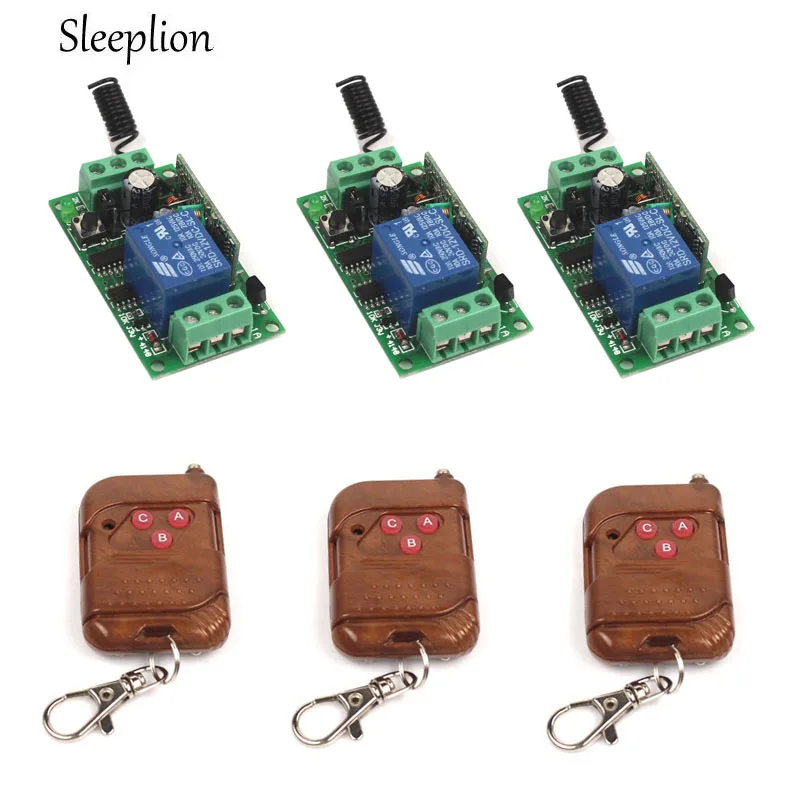 Sleeplion 433Mhz Universal Wireless Remote Control Switch DC 12V 1CH relay font b Receiver b font