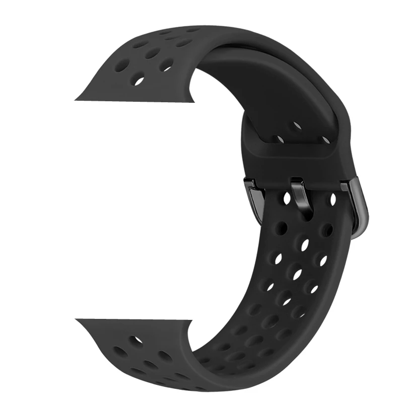 Konaforen дышащий Силикон Спортивный ремешок для Apple Watch Series 4 5 44 мм 40 мм резиновые ремешки для iWatch 3 2 1 42 мм 38 мм