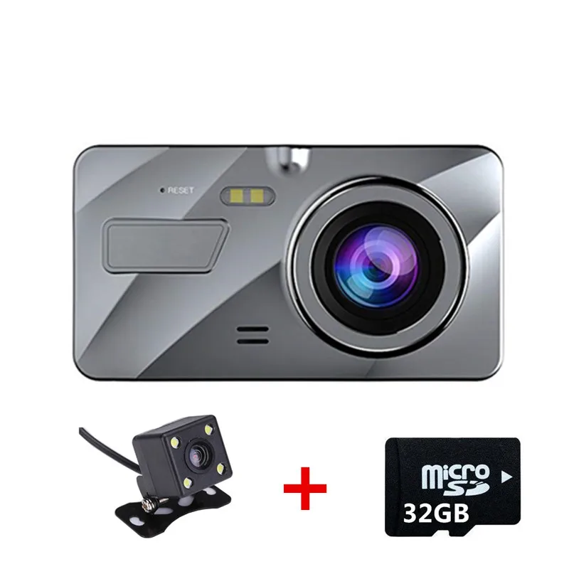 Автомобильный видеорегистратор " ips с двумя объективами, Автомобильный видеорегистратор FHD 1080 P, камера на приборной панели, g-сенсор, монитор парковки WDR A1