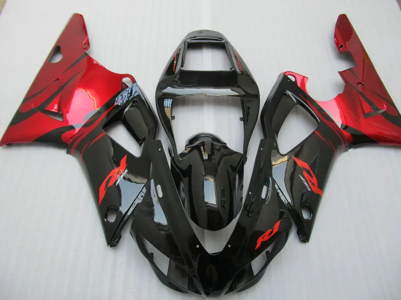 

Motorcycle Fairing kit for YAMAHA YZFR1 98 99 YZF R1 1998 1999 YZF1000 yzfr1 98 99 ABS Red gloss black Fairings set+gifts YK26