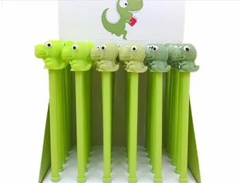 

new lovely Dinosaur Silica gel pen cute cartoon stationery prize gift kawaii student pen sign pen black neutral pen 36pc/lot