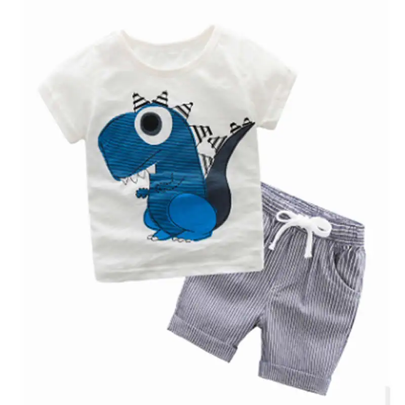 Hot Sale Brand Boys Clothing Children Summer Boys Clothes Cartoon Kids