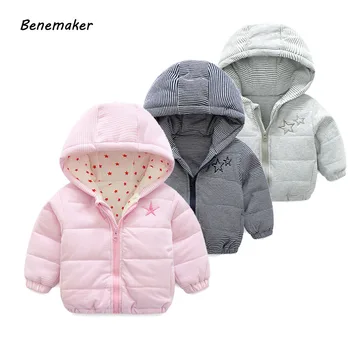 

Benemaker Parkas Windbreaker For Boy Girl Jackets Autumn Coat Hooded Kids Warm Children's Clothing Autumn Baby Outerwear AY107