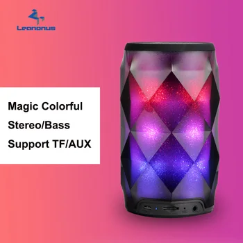 

Leanonus Outdoor Stereo Portable Speaker Bluetooth Wireless Speaker Hands Free Calls Heavy Bass Support TF Card USB Mini Speaker