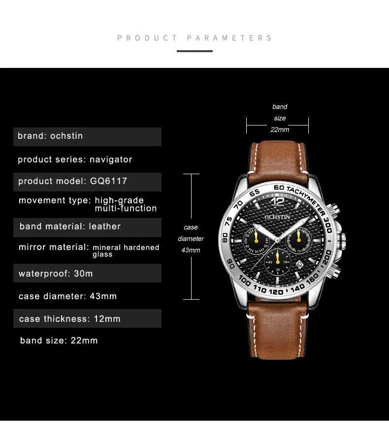 OCHSTIN мужские часы повседневные часы лучший бренд класса люкс водостойкие спортивные наручные часы для мужчин наручные часы Relogio Masculino