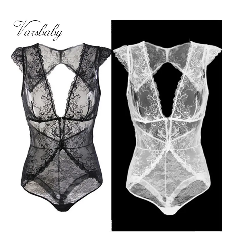 Varsbaby lace sexy hollow deep V unlined wire free women underwear 2 bra sets/lot-in Bra & Brief