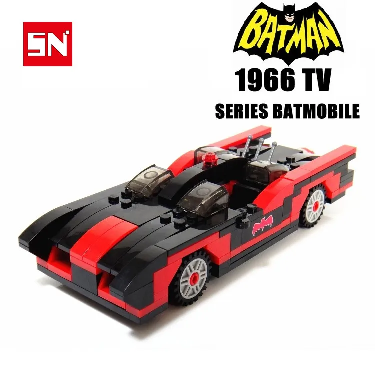 

wholesale 10sets BATMAN-1966 TV SERIES BATMOBILE iron man Red LIMOUSINE Roadster DIY enlighten block building bricks baby toys