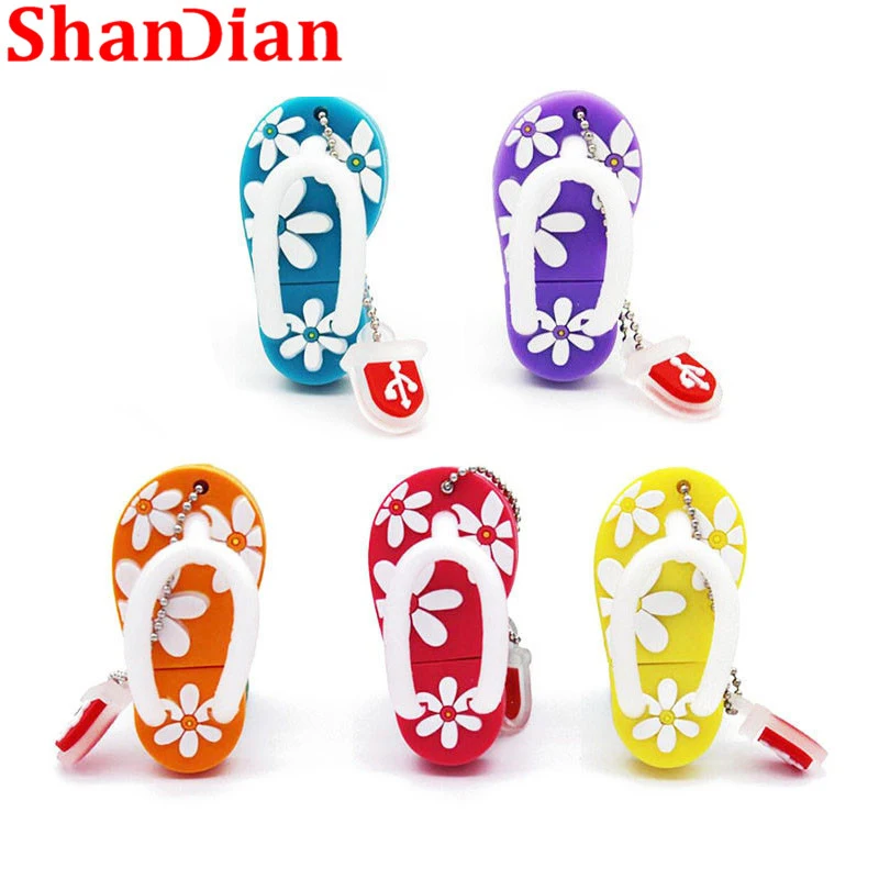 SHANDIAN/летние мини тапочки USB флеш накопитель Обувь с ручкой Подарок Милый