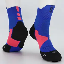 Взрослые Размеры, носки до середины икры, футбольные носки Kyrie Andrew Irving, баскетбольные носки темно-синие, розовые, контрастные цвета