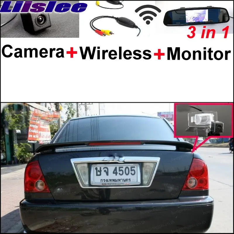 Liislee Special Rear View Camera Wireless Receiver + Mirror Monitor Easy Parking System For Ford Activa Ixion Lynx Laser Tierra