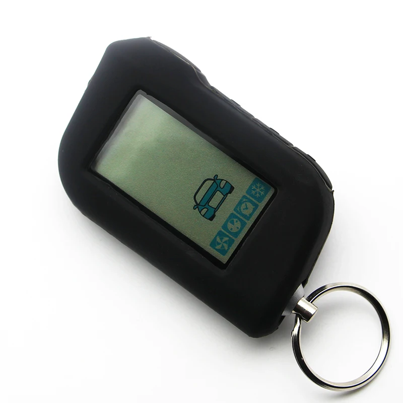 

Russian A93 Vertical screen LCD Remote Control Keychain+Silicone case for Twage Starline A93 Burglar Alarm System Key Fob Chain