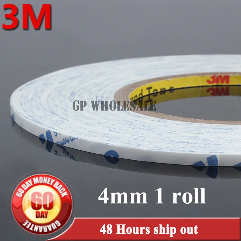 4mm* 50M 3M 9448A White Double Sided Adhesive Tape Sticky for iphone
