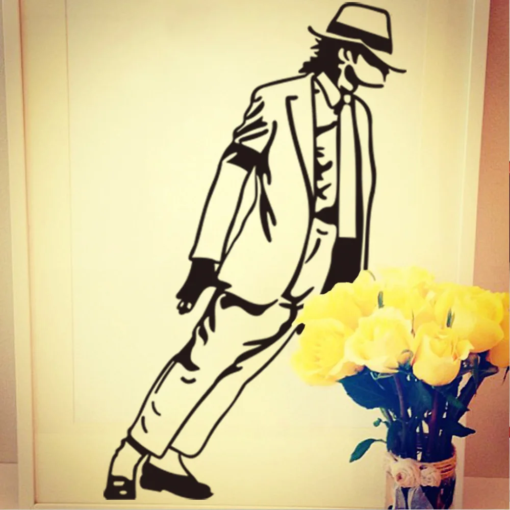 Танцевальные наклейки на стену Майкл Джексон/съемный домашний декор из винила художественный плакат/наклейка для вечеринки DIY обои