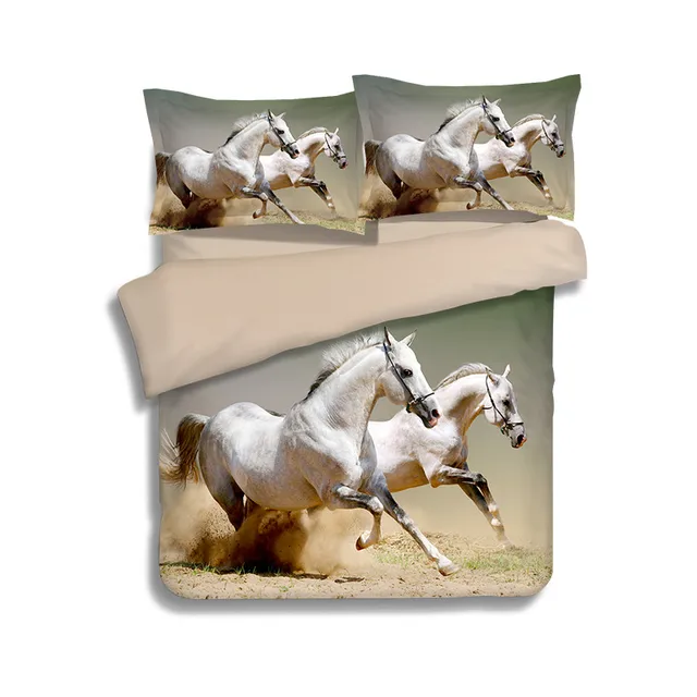 New Custom Made Horse Bedding Sets 3pcs Comforter Duvet Cover New Custom Made Horse Bedding Sets 3pcs Comforter Duvet Cover Set Winter Bedsheet Queen King