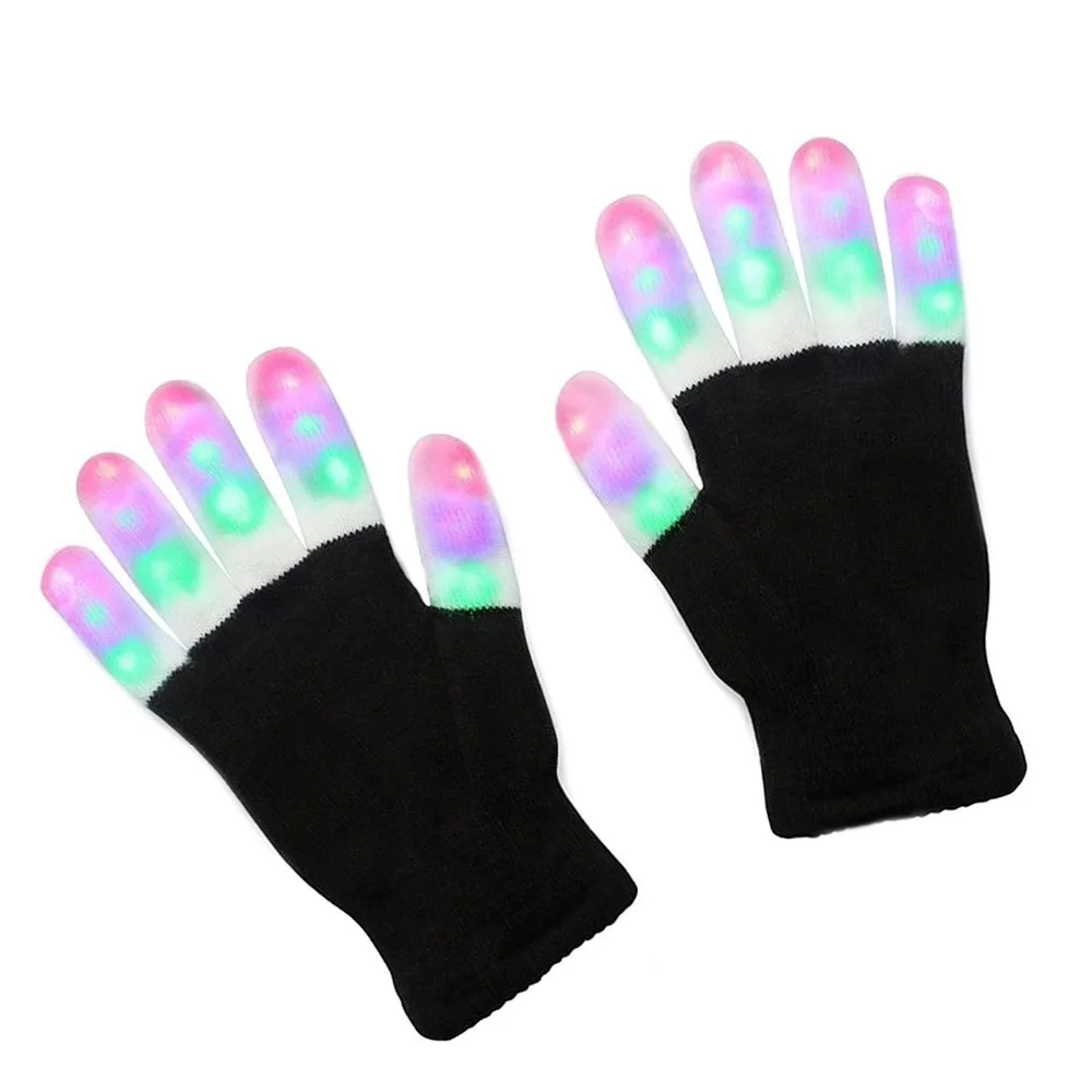 LED Gloves battery power Finger Lights Toys with Colorful Lights Rave male/female boy/girl