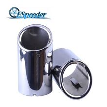 ESPEEDER Universal Stainless Steel Exhaust Tips Pipe For Audi A5 A4 Q5 Car Styling Muffler Exhaust Pipes