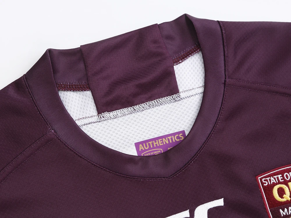 حجم كبير 5xl 2019 المارون جيرسي كوينزلاند قميص كرة قدم أمريكية مصنوع من الصوف كوينزلاند المارون الرجال دولة المنشأ جيرسي قميص لرياضة الرجبي كبي...