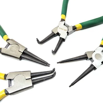

4xPortable 7 Internal External Retaining Clips Snap Ring Circlip Pliers Tools