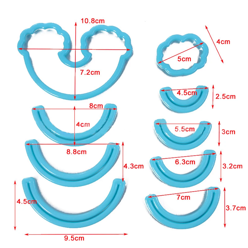 9cps/Набор радужных формочек для печенья на заказ, 3D напечатанные формочки для печенья, формочки для украшения торта, инструменты