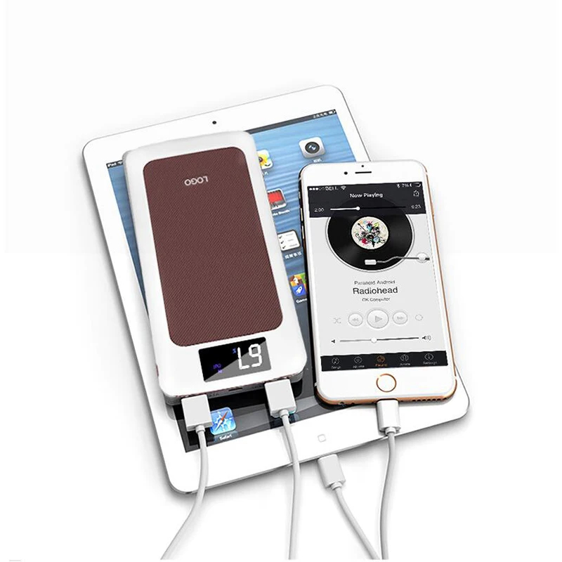 

Power Bank 30000mAh digital display charging treasure power bank LCD display mobile power mobile phone universal For iphone X 8