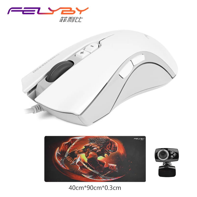 

High-quality wired mouse office home computer entertainment gaming mouse finger mouse +mouse pad + computer camera