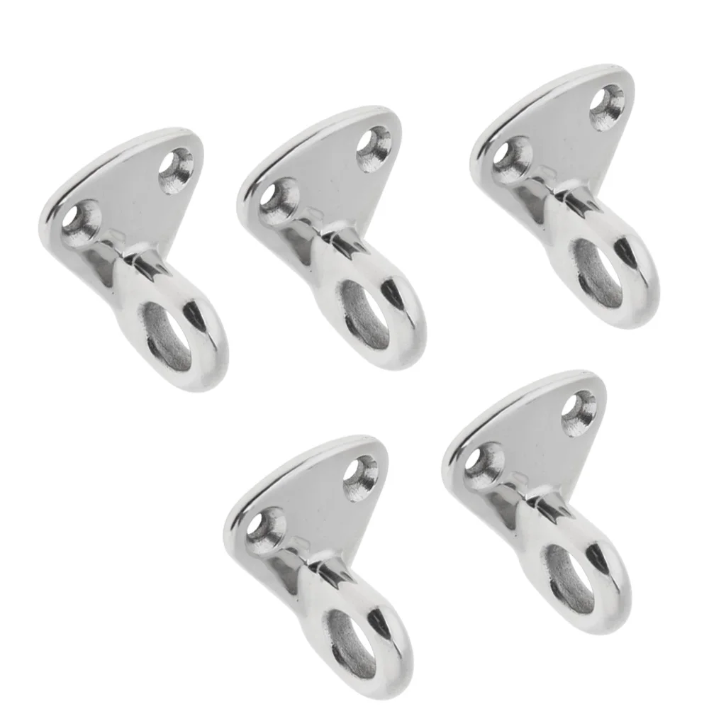 Robe/Coat/Hat Wall Mounted J Hook Boat Hanger Ring 316 Stainless Steel pack of 5