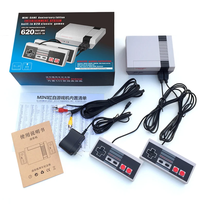 8 Bits Classic Family Game Consoles System TV Video Mini Handheld Game Console For NES Game Player Built-In 620 Games