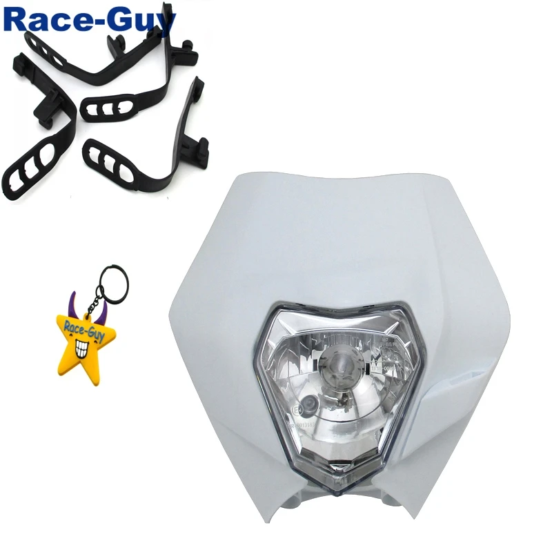 

White Headlight Front Head Light For Suzuki RMZ RM DRZ Kawasaki Honda XR CRF CR 50 70 80 100 150 200 250 450 Yamaha YZ YZF WR TT