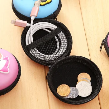 

Cute Cartoon Silicone Coin Purse Earphone Holder Gifts Wallets