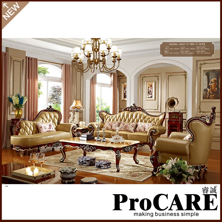 Luxuoso sofá de couro Moderno sofá da sala made in China