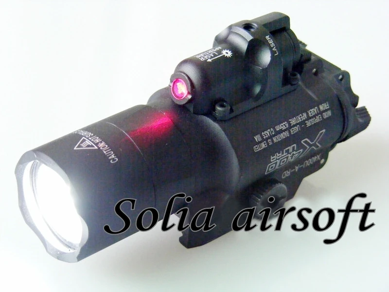 

SF X400U ULTRA LED Flashlight Tactical Light Weapon Handgun Light With Red Laser Sight For Pistol for Hunting