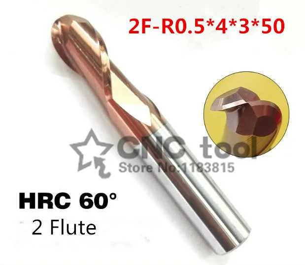 

2F-R0.5 HRC60,carbide Square Flatted End Mills coating:nano TWO flute diameter 1 mm, The Lather,boring Bar,cnc,machine