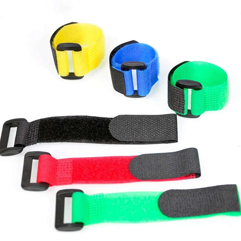 10Pcs Magic Adhesive Straps Cable Ties Fastener Nylon Webbing Buckle Band
