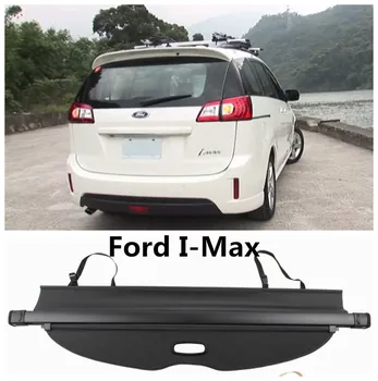 

Car Rear Trunk Security Shield Cargo Cover For Ford I-Max 2008-2017 IMAX High Quality Auto Accessories Black / Beige