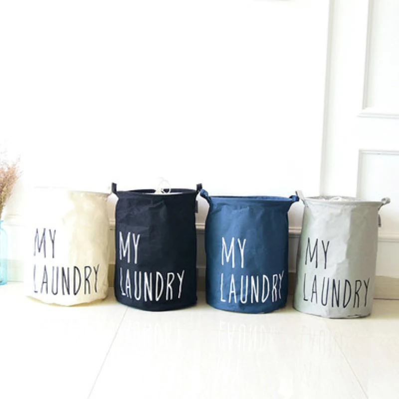

Europe Style Round Folding Waterproof Laundry Basket Washing Dirty Clothes Storage Bucket Kids Toys Sundries Storage Basket