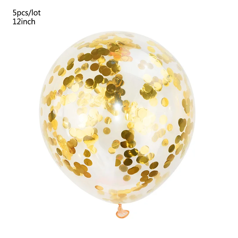 5pc gold balloon 1 Набор, 30, 40, 50, 60, украшения для дня рождения, для взрослых, индивидуальные принадлежности для дня рождения, золотой, черный, Юбилейный Декор - Цвет: 5pc gold balloon