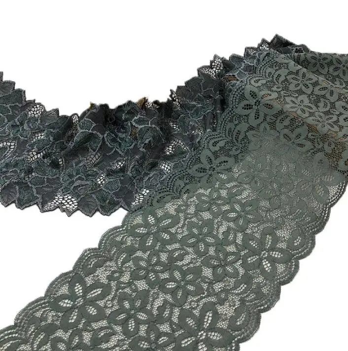 

1 Meter Grey Green Elastic Lace Trim for Underwear Stretchy Lace Trimmings Fabrics Diy Sewing Garment Supplies