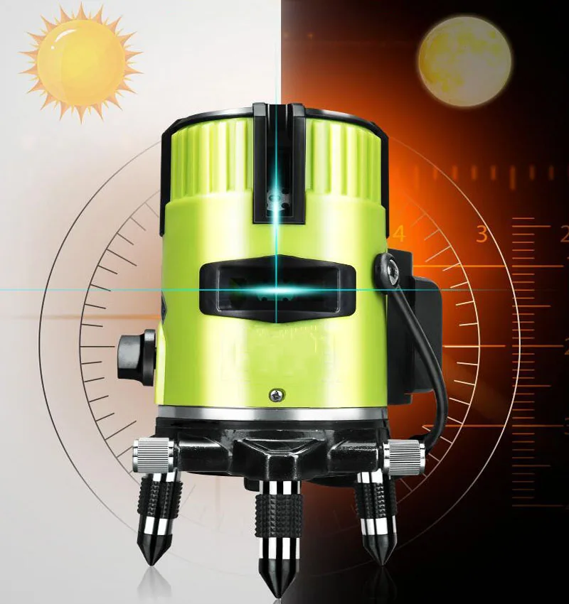 

Laser Level 360 Rotation 2 Line 2 Point Automatic Balance Laser Level Outdoor Indoor Line Projector Receiver Tilt Automatic Line