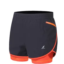 2 in 1 Men’s Marathon Running Shorts Gym Trunks M-4XL Man Gym Short Pants Short Sport Cycling Shorts with Longer Liner Plus Size