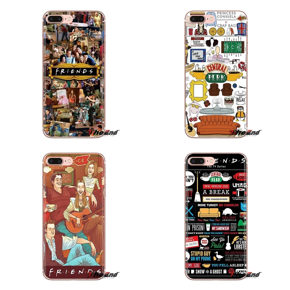 For Xiaomi Mi3 Samsung A10 A30 A40 A50 A60 A70 Galaxy S2 Note 2 Grand Core Prime TPU Transparent Bag Case Friends TV Show poster |