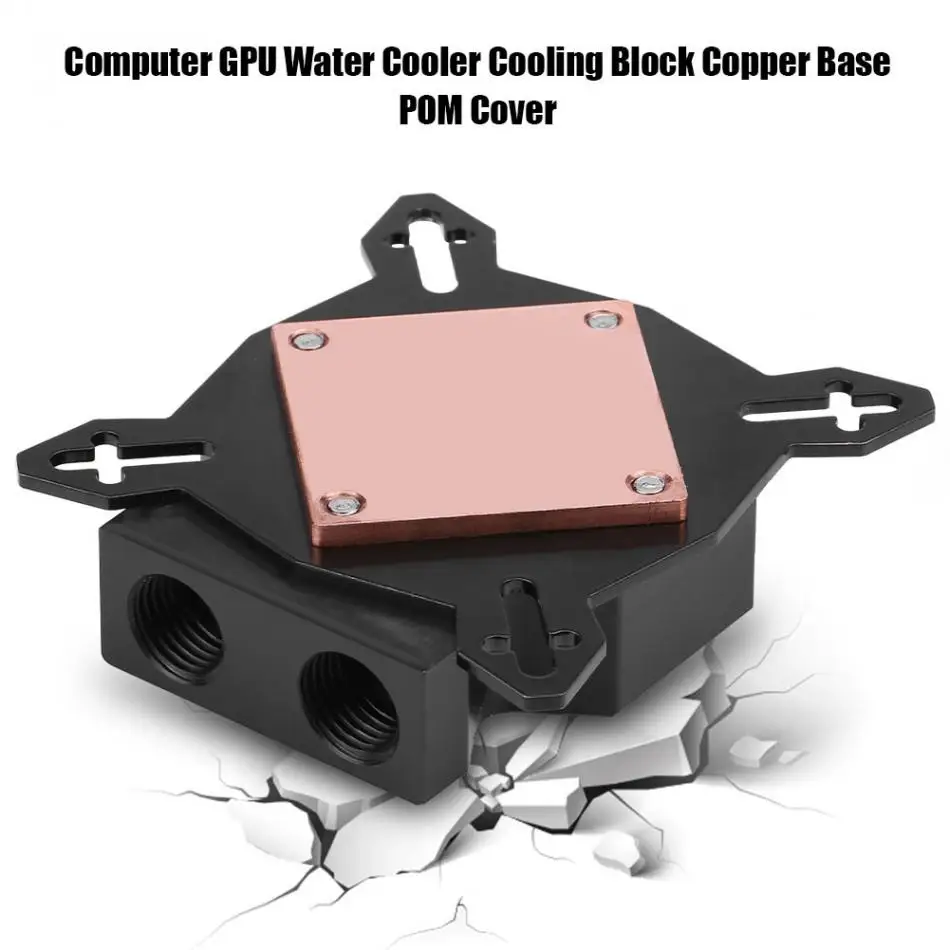 

Computer GPU Water Cooler Cooling Block Waterblock Copper Base POM Cover