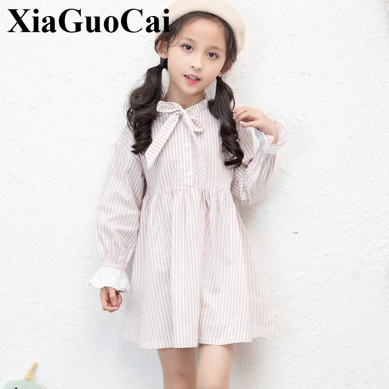 

2019 Baby Girls Dress for Spring Summer Children's Clothese Girls Striped Print Dress New Stylish Kid Dress Party High Quality