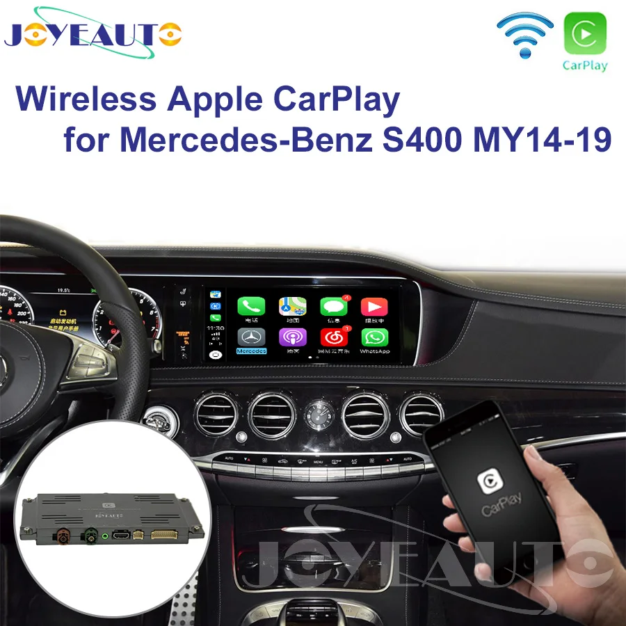 Joyeauto беспроводной Apple Carplay Car play модифицированный S класс 15-19 NTG 5 W222 для Mercedes Android Авто зеркальное зеркало сзади спереди см