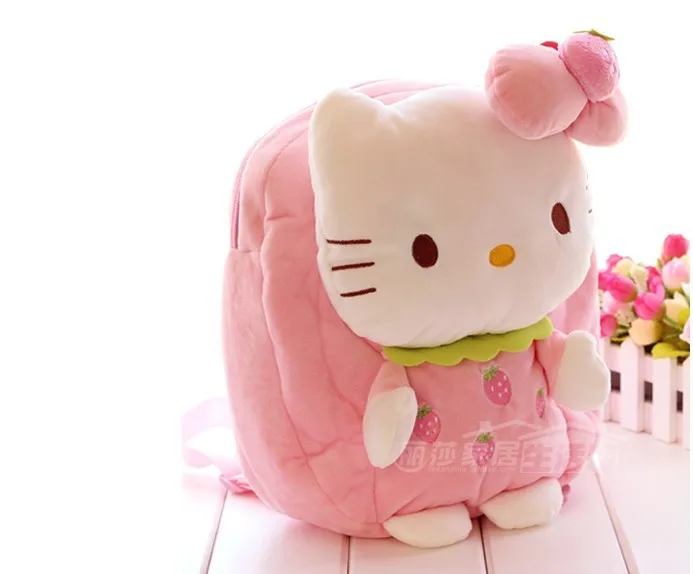Cute Hello Kitty Doll Backpack Girls Preschool Bag Plush Schoolbag Kids Bag Pink Colorcard De
