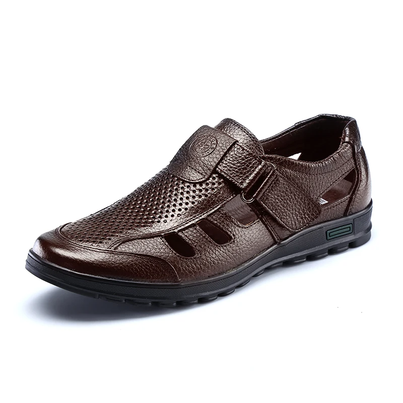 2019 Summer Men's Genuine Leather Sandals Soft Leather Anti-Slip Sandals for Man Fisherman Casual Sandal Shoes 2019 Summer Men's Genuine Leather Sandals Soft Leather Anti-Slip Sandals for Man Fisherman Casual Sandal Shoes