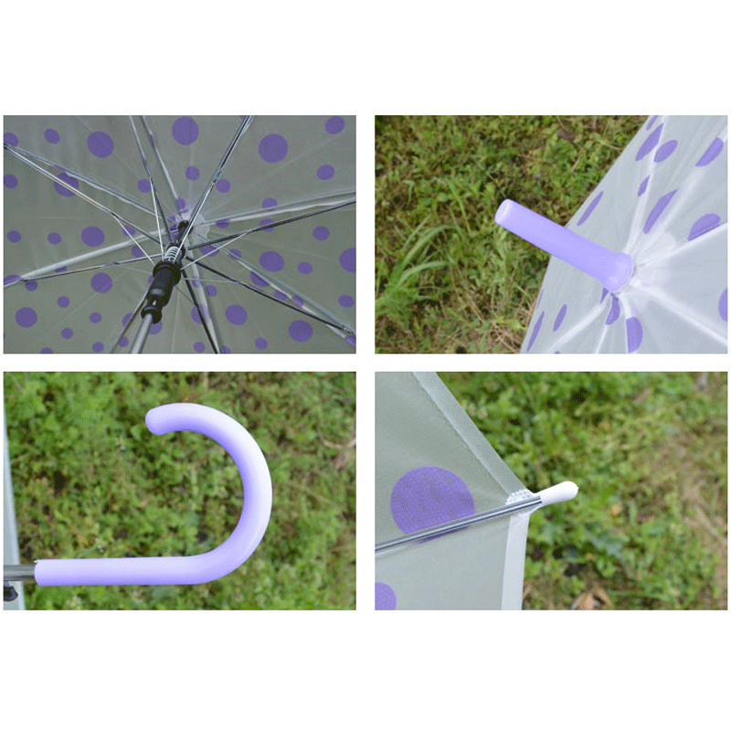Точечный прозрачный просвечивающий купольный зонтик женские прозрачные прогулки дождь Brolly свадебные зонтики случайный цвет