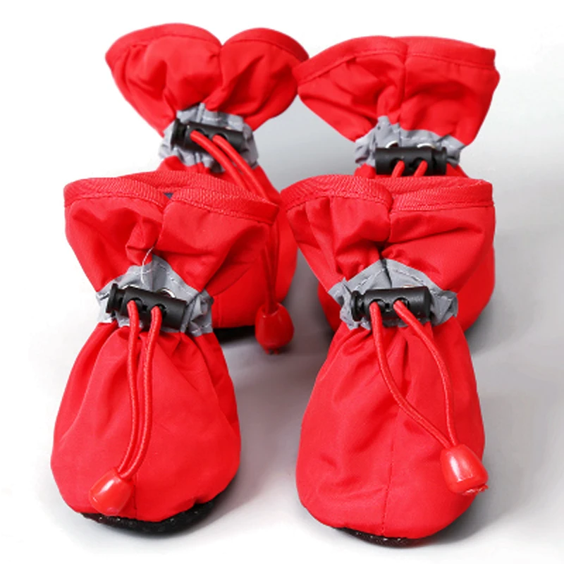 Обувь для собак Нескользящие ботинки для собак Носки Светоотражающие Водонепроницаемые толстые зимние теплые ботинки для кошек для щенков собак кошек Чихуахуа Йоркцев - Цвет: Ordinary