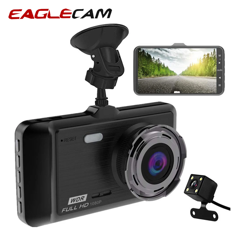 

Car Dash Cam 4" HD 1080P Driving Recorder 170 Degree Wide Angle Night Vision Car DVR Vehicle Dual Lens Dash Camera G-Sensor